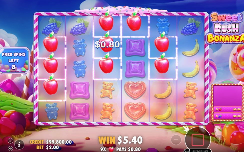 Free Spins-läget med gratissnurrar i gång på spelplanen