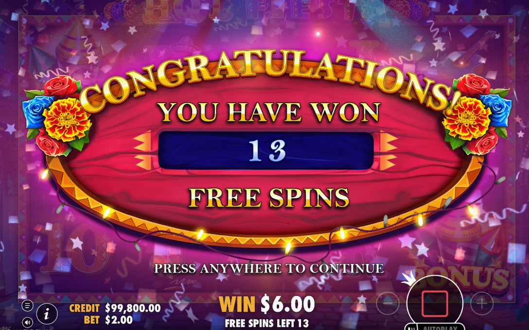 Pinatas i 3x3-rutan visar antalet Free Spins