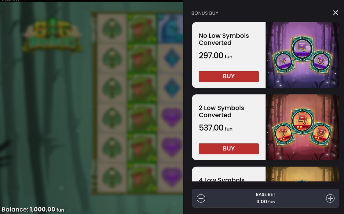 Gamble Feature med prisstegen och vunna nivån markerad